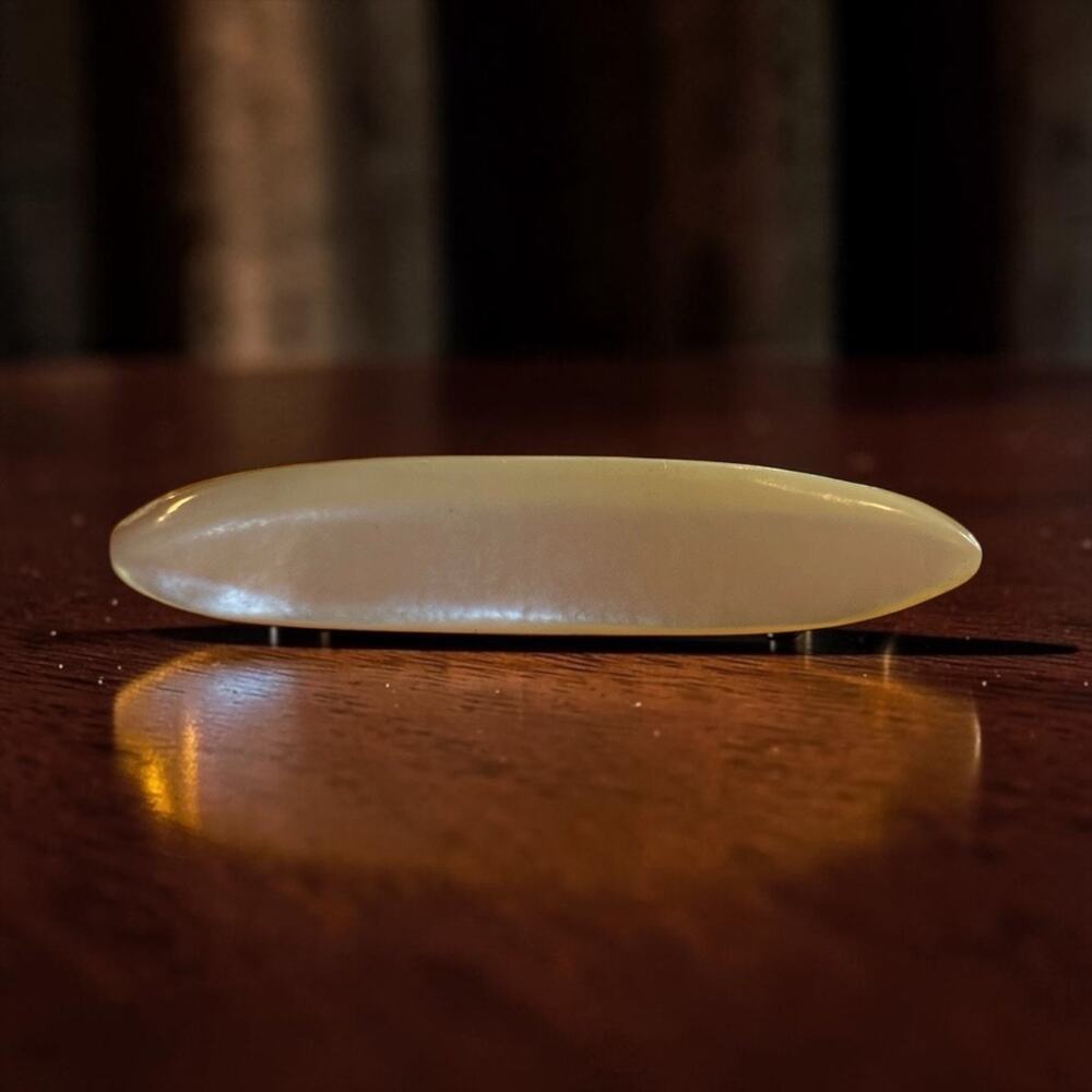 Art Deco Mother of Pearl Bar Brooch Sleek Minimalist Pin 1930s